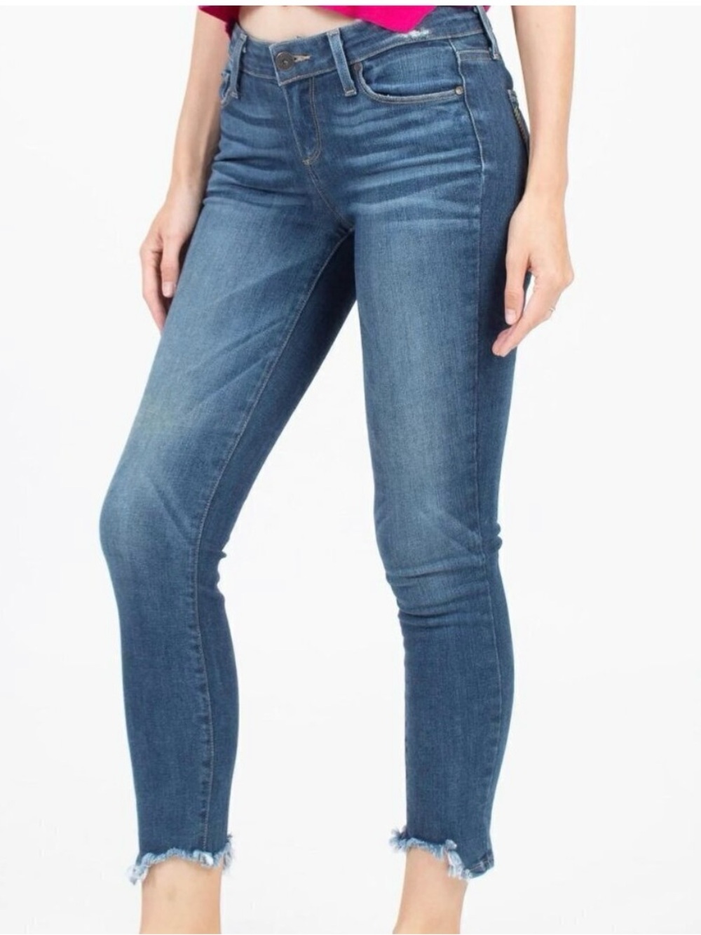 Paige Verdugo Ankle Jeans with Frayed Hem